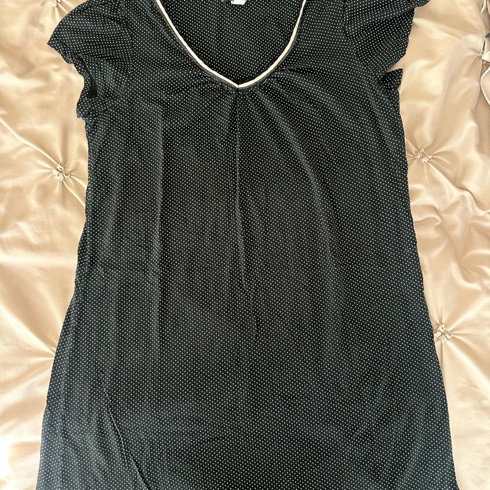 croft & barrow Black and White Polka Dot nightgown